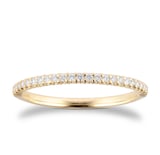 Best Luxury 
9ct Yellow Gold 0.15cttw Diamond Stacker Half Eternity Ring