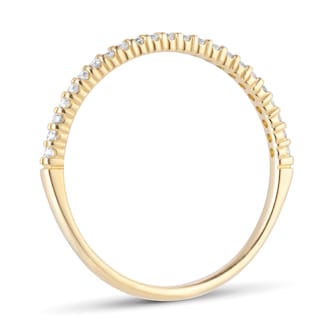 Goldsmiths 9ct Yellow Gold 0.15cttw Diamond Stacker Half Eternity Ring