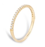 Best Luxury 
9ct Yellow Gold 0.15cttw Diamond Stacker Half Eternity Ring