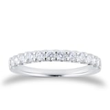 Goldsmiths Platinum 0.50cttw Diamond Half Eternity Ring