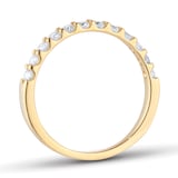 Goldsmiths 18ct Yellow Gold 0.50cttw Diamond Half Eternity Ring - Ring Size K