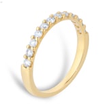 Goldsmiths 18ct Yellow Gold 0.50cttw Diamond Half Eternity Ring - Ring Size K