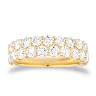Mappin & Webb 18ct Yellow Gold 2.00cttw Double Row Diamond Eternity Ring Mappin & Webb 18ct Yellow Gold 2.00cttw Double Row Diamond Eternity Ring