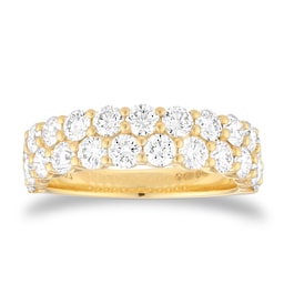 06508590 - 18ct Yellow Gold 2.00cttw Double Row Diamond Eternity Ring