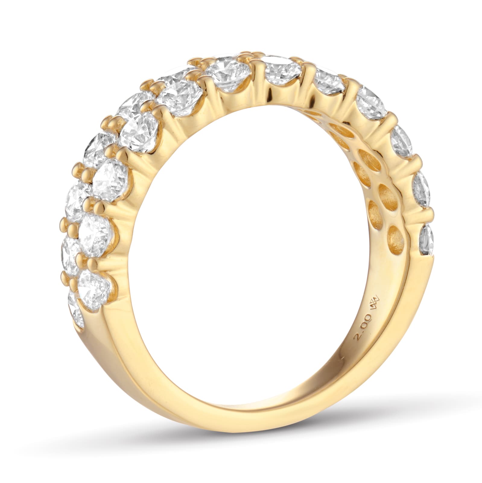 Mappin & Webb 18ct Yellow Gold 2.00cttw Double Row Diamond Eternity Ring Mappin & Webb 18ct Yellow Gold 2.00cttw Double Row Diamond Eternity Ring