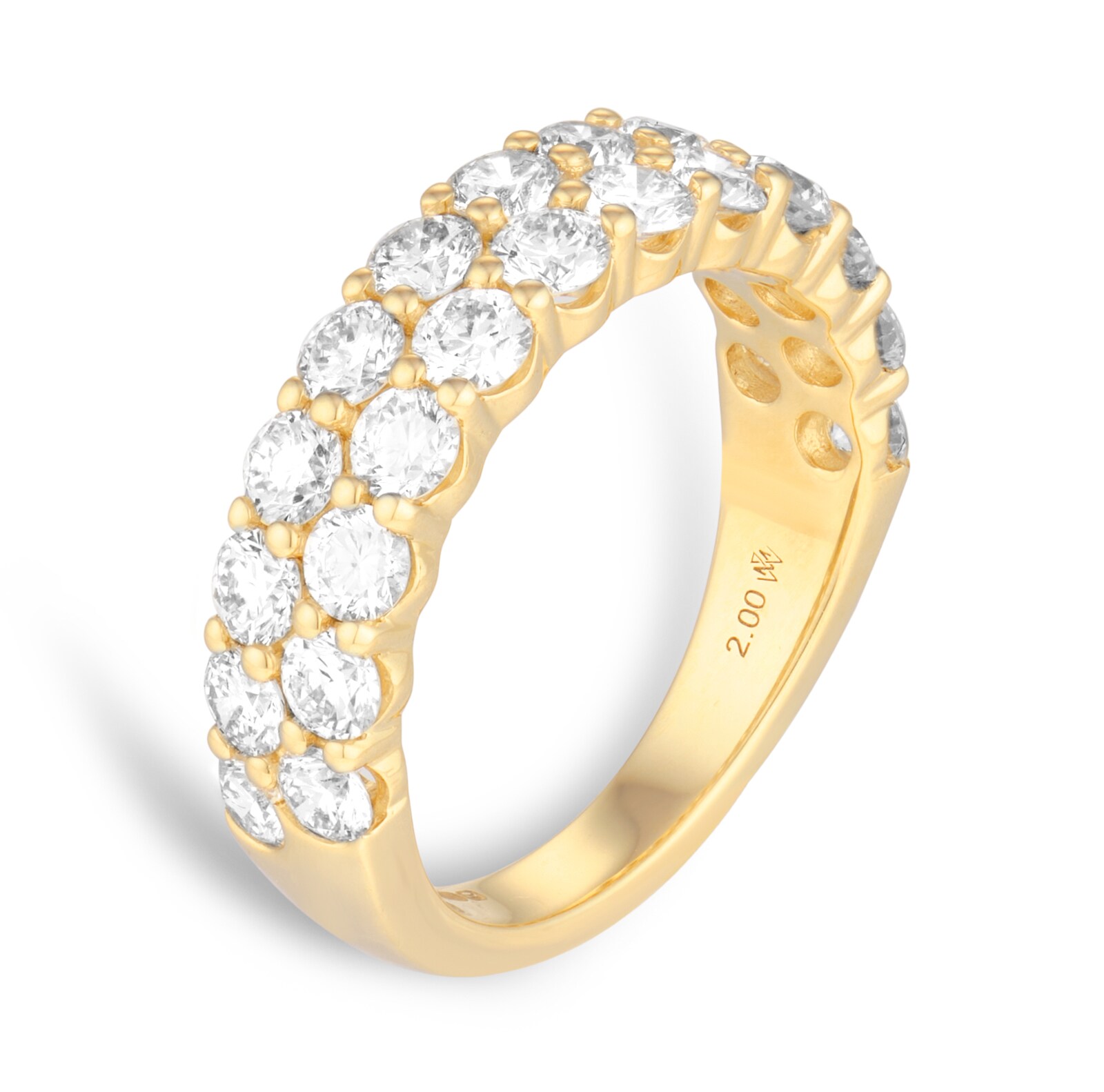 Mappin & Webb 18ct Yellow Gold 2.00cttw Double Row Diamond Eternity Ring Mappin & Webb 18ct Yellow Gold 2.00cttw Double Row Diamond Eternity Ring