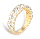 Mappin & Webb 18ct Yellow Gold 2.00cttw Double Row Diamond Eternity Ring - Ring Size K