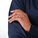 Mappin & Webb 18ct Yellow Gold 0.33cttw Diamond and 0.42cttw Sapphire Half Eternity Ring - Ring Size I