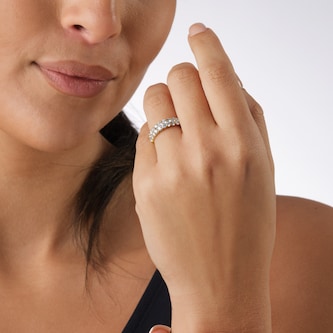 Mappin & Webb 18ct Yellow Gold 1.40cttw Diamond Double Row Eternity Ring Mappin & Webb 18ct Yellow Gold 1.40cttw Diamond Double Row Eternity Ring