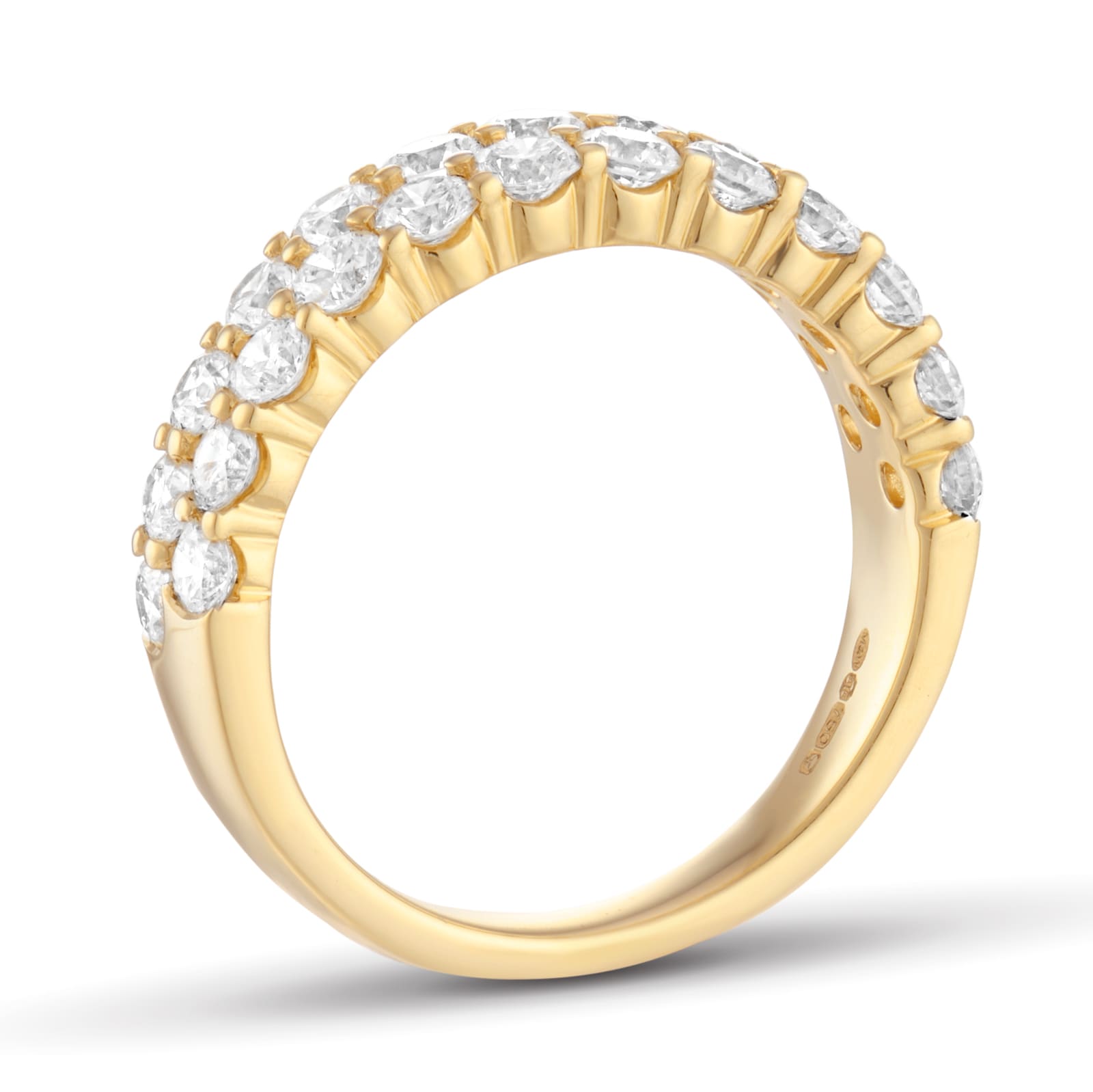 Mappin & Webb 18ct Yellow Gold 1.40cttw Diamond Double Row Eternity Ring Mappin & Webb 18ct Yellow Gold 1.40cttw Diamond Double Row Eternity Ring