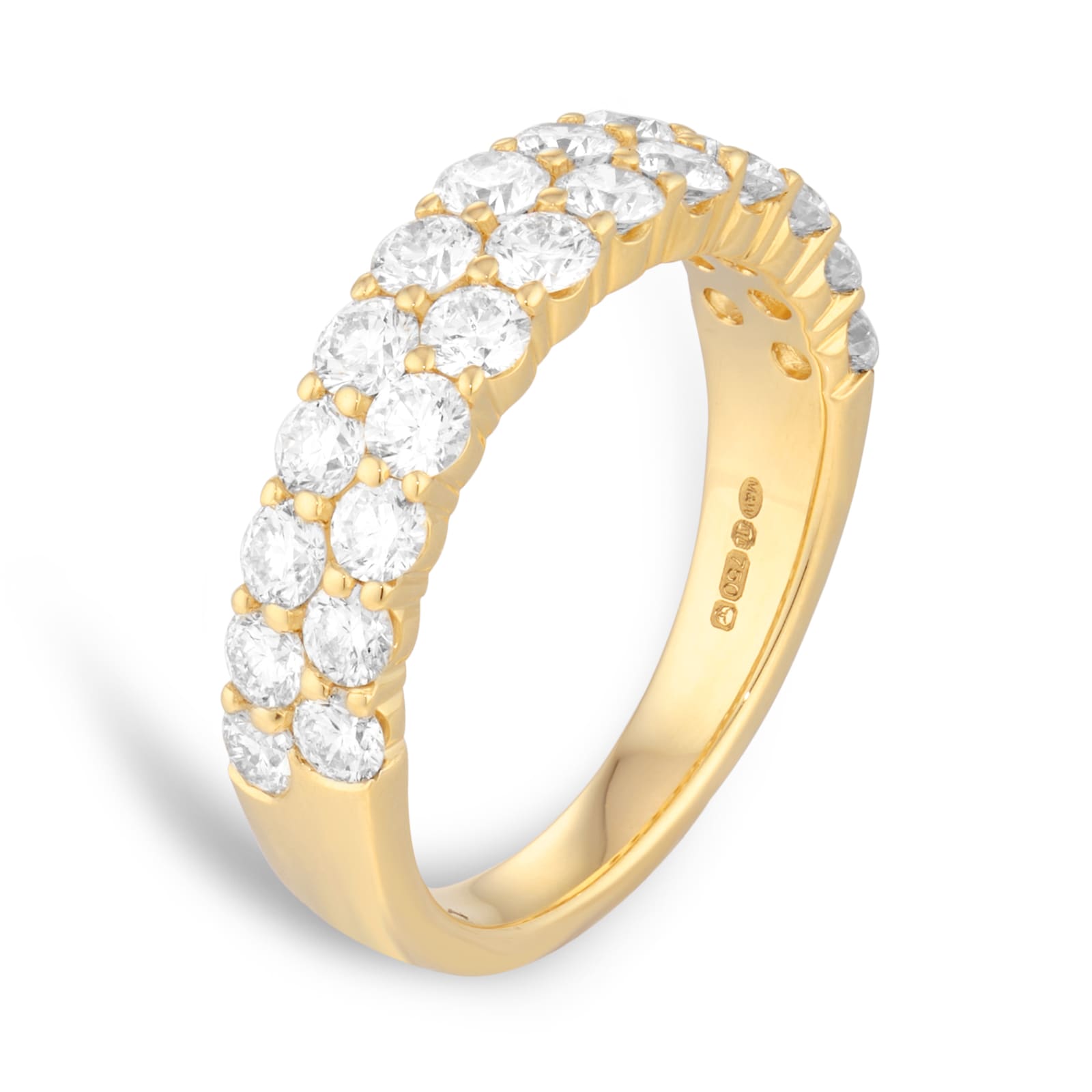 Mappin & Webb 18ct Yellow Gold 1.40cttw Diamond Double Row Eternity Ring Mappin & Webb 18ct Yellow Gold 1.40cttw Diamond Double Row Eternity Ring
