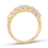 Goldsmiths 18ct Yellow Gold 1.00cttw Diamond 7 Stone Eternity Ring