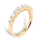 Goldsmiths 18ct Yellow Gold 1.00cttw Diamond 7 Stone Eternity Ring