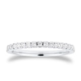 Goldsmiths 9ct White Gold 0.15cttw Diamond Stacker Half Eternity Ring