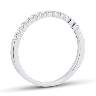 Goldsmiths 9ct White Gold 0.15cttw Diamond Stacker Half Eternity Ring Goldsmiths 9ct White Gold 0.15cttw Diamond Stacker Half Eternity Ring