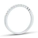 Goldsmiths 9ct White Gold 0.15cttw Diamond Stacker Half Eternity Ring