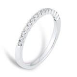 Goldsmiths 9ct White Gold 0.15cttw Diamond Stacker Half Eternity Ring