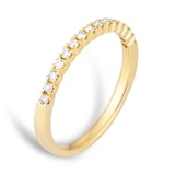 Goldsmiths 9ct Yellow Gold 0.15cttw Diamond Stacker Half Eternity Ring