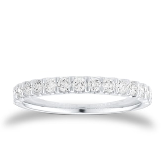 Goldsmiths Platinum 0.50cttw Brilliant Cut Diamond Half Eternity Ring Goldsmiths Platinum 0.50cttw Brilliant Cut Diamond Half Eternity Ring