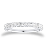 Goldsmiths Platinum 0.50cttw Brilliant Cut Diamond Half Eternity Ring