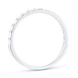 Goldsmiths Platinum 0.50cttw Brilliant Cut Diamond Half Eternity Ring