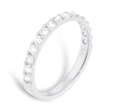 Goldsmiths Platinum 0.50cttw Brilliant Cut Diamond Half Eternity Ring