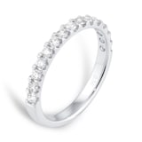 Goldsmiths Platinum 0.50cttw Brilliant Cut Diamond Half Eternity Ring