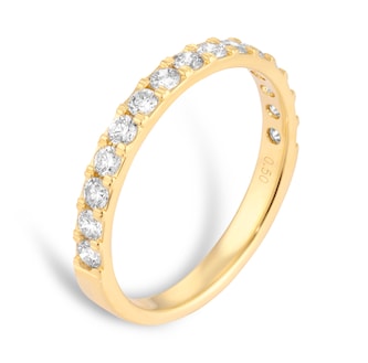 Goldsmiths 18ct Yellow Gold 0.50cttw Brilliant Cut Diamond Half Eternity Ring