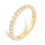 Goldsmiths 18ct Yellow Gold 0.50cttw Brilliant Cut Diamond Half Eternity Ring