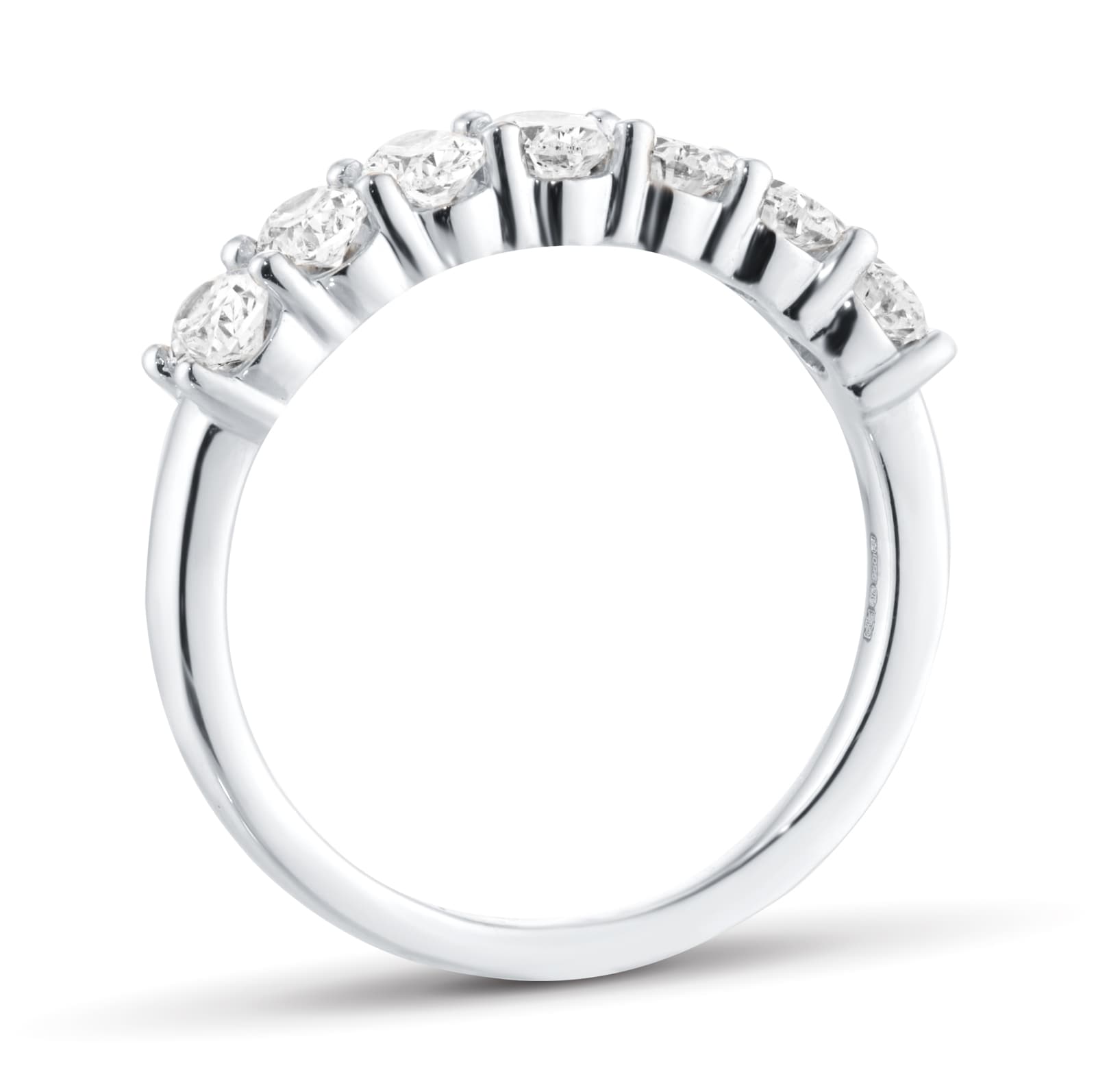 Goldsmiths Platinum 1.00cttw 7 Stone Oval Cut Diamond Eternity Ring Goldsmiths Platinum 1.00cttw 7 Stone Oval Cut Diamond Eternity Ring