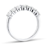 Goldsmiths Platinum 1.00cttw 7 Stone Oval Cut Diamond Eternity Ring