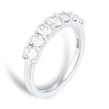 Goldsmiths Platinum 1.00cttw 7 Stone Oval Cut Diamond Eternity Ring
