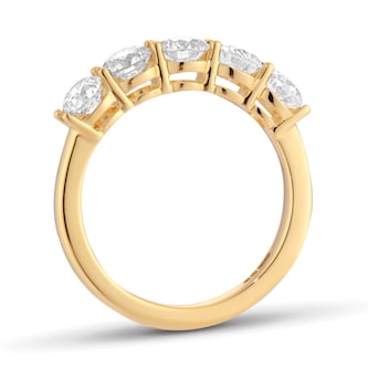 Goldsmiths 18ct Yellow Gold 1.50cttw 5 Stone Brilliant Cut Diamond Eternity Ring Goldsmiths 18ct Yellow Gold 1.50cttw 5 Stone Brilliant Cut Diamond Eternity Ring