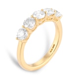 Goldsmiths 18ct Yellow Gold 1.50cttw 5 Stone Brilliant Cut Diamond Eternity Ring