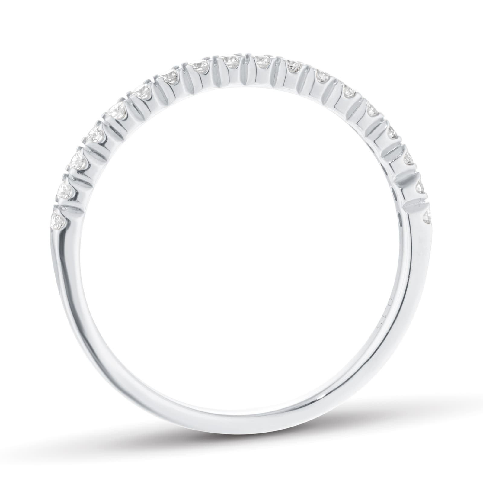 Goldsmiths 9ct White Gold 0.15cttw Diamond Stacker Eternity Ring