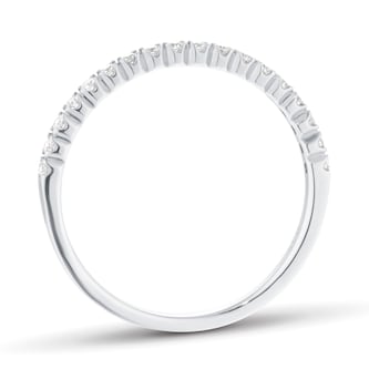Goldsmiths 9ct White Gold 0.15cttw Diamond Stacker Eternity Ring