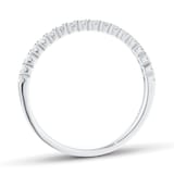 Goldsmiths 9ct White Gold 0.15cttw Diamond Stacker Eternity Ring