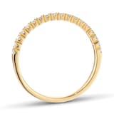 Goldsmiths 9ct Yellow Gold 0.15cttw Diamond Stacker Eternity Ring