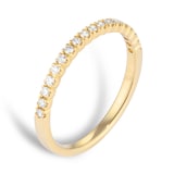 Goldsmiths 9ct Yellow Gold 0.15cttw Diamond Stacker Eternity Ring
