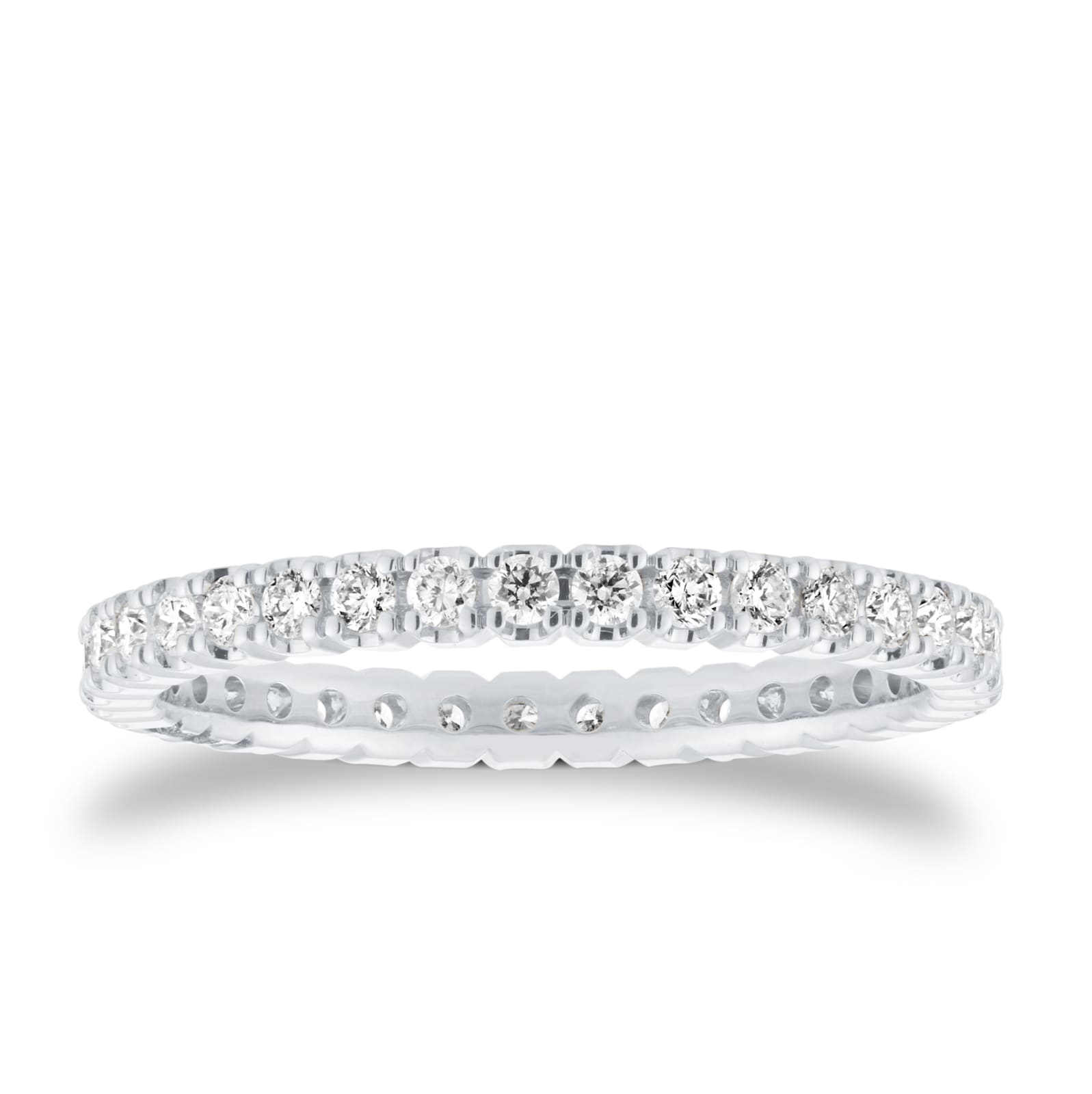 Goldsmiths Platinum 0.50cttw Brilliant Cut Diamond Full Eternity Ring