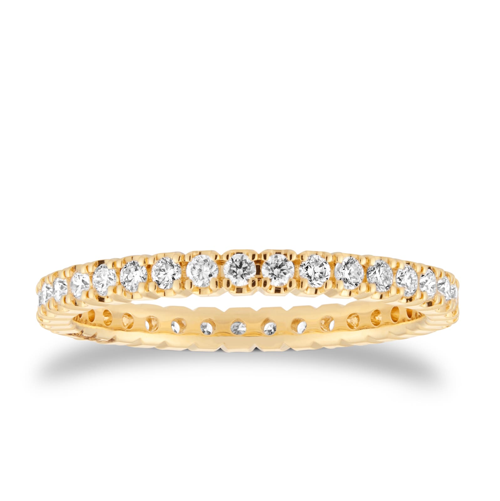 Goldsmiths 18ct Yellow Gold 0.50cttw Brilliant Cut Diamond Full Eternity Ring