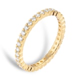 Goldsmiths 18ct Yellow Gold 0.50cttw Brilliant Cut Diamond Full Eternity Ring