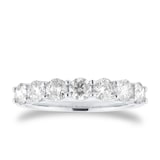 Goldsmiths Platinum 1.00cttw 7 Stone Brilliant Cut Diamond Eternity Ring