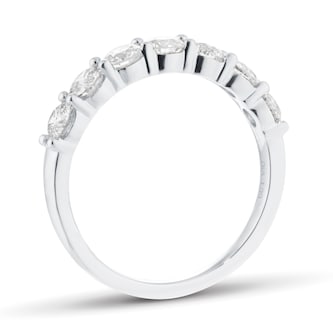 Goldsmiths Platinum 1.00cttw 7 Stone Brilliant Cut Diamond Eternity Ring Goldsmiths Platinum 1.00cttw 7 Stone Brilliant Cut Diamond Eternity Ring