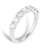 Goldsmiths Platinum 1.00cttw 7 Stone Brilliant Cut Diamond Eternity Ring