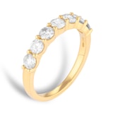 Goldsmiths 18ct Yellow Gold 1.00cttw 7 Stone Brilliant Cut Diamond Eternity Ring