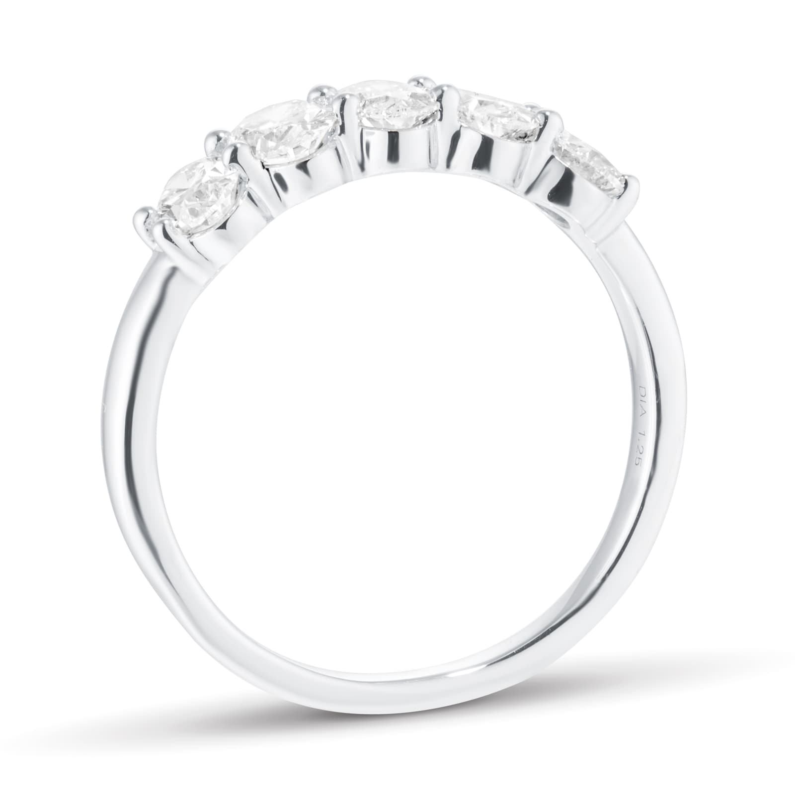 Goldsmiths Platinum 1.20cttw 5 Stone Oval Cut Diamond Eternity Ring Goldsmiths Platinum 1.20cttw 5 Stone Oval Cut Diamond Eternity Ring