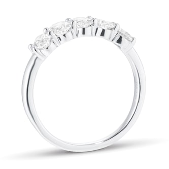 Goldsmiths Platinum 1.20cttw 5 Stone Oval Cut Diamond Eternity Ring Goldsmiths Platinum 1.20cttw 5 Stone Oval Cut Diamond Eternity Ring