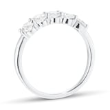 Goldsmiths Platinum 1.20cttw 5 Stone Oval Cut Diamond Eternity Ring