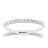 Goldsmiths 9ct White Gold 0.15cttw Diamond Stacker Half Eternity Ring